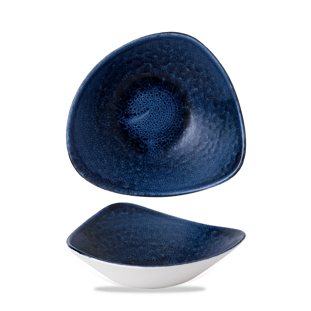 Miska trójkątna, Ø235 mm | CHURCHILL, Stonecast Plume Ultramarine