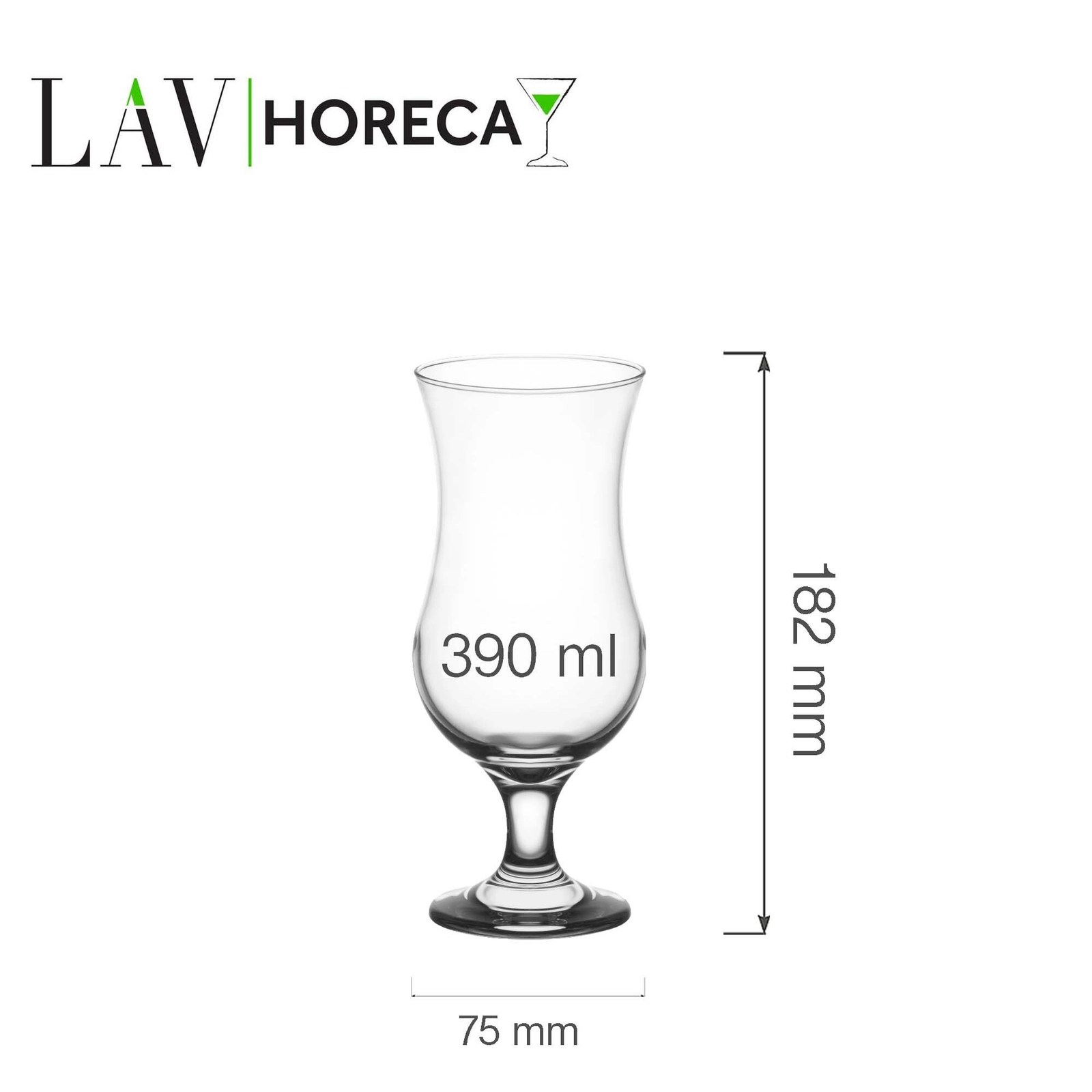 Kieliszek typu hurricane, 390 ml | LAV, Miami