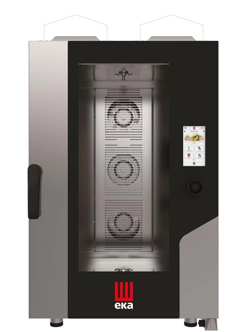 Piec konwekcyjno-parowy 11×GN 1/1, gazowy, 17,5 kW, 730×850×1230 mm | TECNOEKA, Millennial Touch Screen
