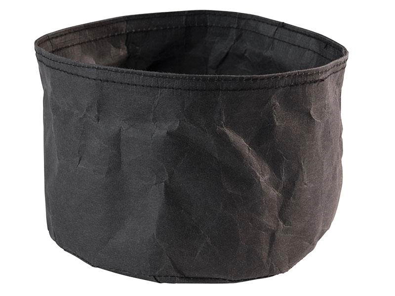 Koszyk okrągły na pieczywo 110x170 mm z papieru wodoodpornego, czarny | APS, Paperbag