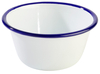 Miska emaliowana 0,5 l biało-niebieska ze stali emaliowanej | APS, Enamelware