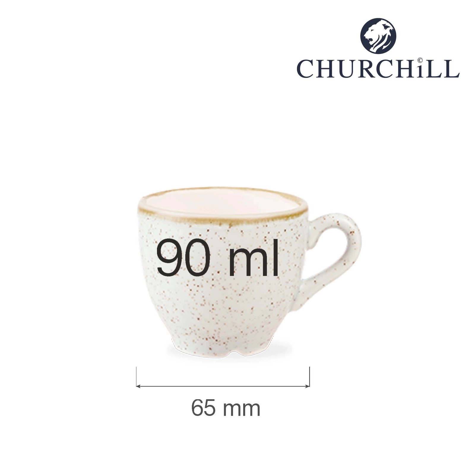Filiżanka espresso, 90 ml | CHURCHILL, Stonecast Barley White