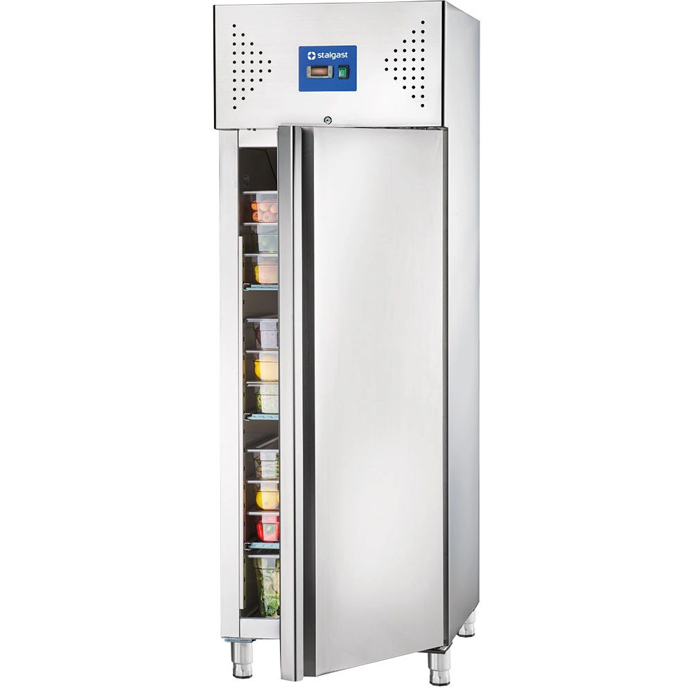 Szafa chłodnicza 2-drzwiowa ze stali nierdzewnej na nóżkach, GN 2/1, 600 l, 540×680×1380 mm | STALGAST, 830592