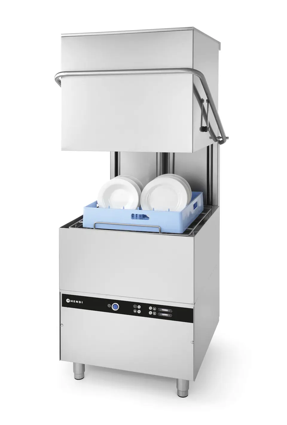 Zmywarka kapturowa 500x500 mm, z dozownikiem detergentu, sterowana elektromechanicznie, 400 V, 8,6 kW, 745x903x1406 mm | HENDI, 233061