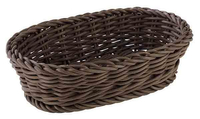Koszyk owalny z polipropylenu 190x120x60 mm, brązowy | APS, Profi Line