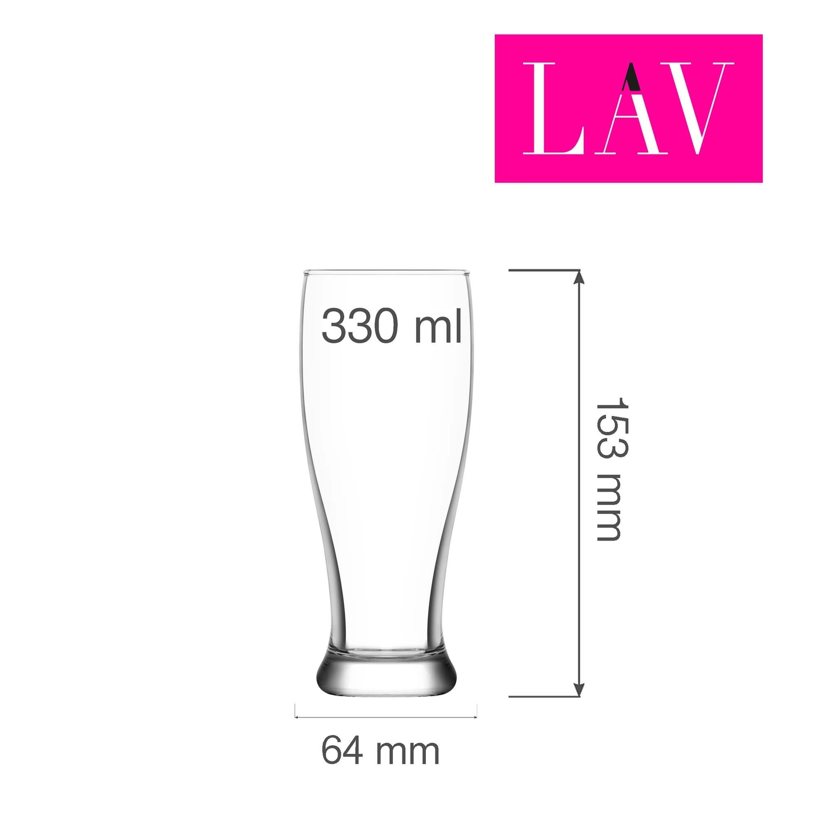 Szklanka do piwa, 330 ml | LAV, Brotto
