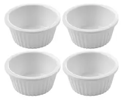 Ramekin z melaminy, czarny, 35 ml, zestaw 4 szt. | HENDI, 565643