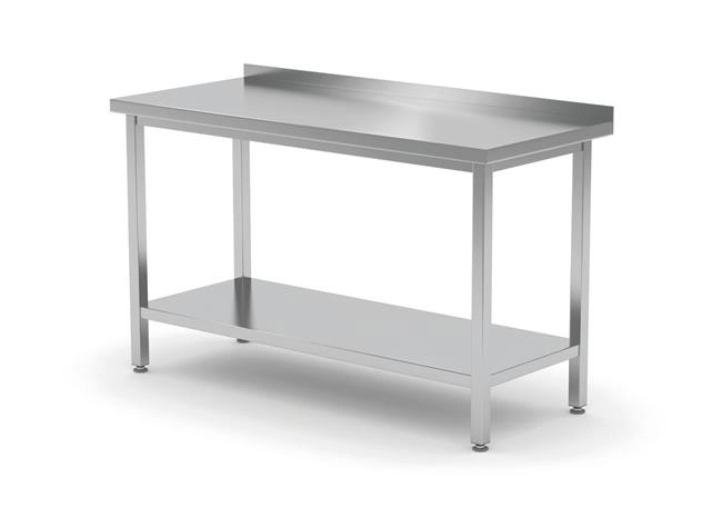 Stół przyścienny z półką – skręcany, 1000x600x850 mm | HENDI, Kitchen Line