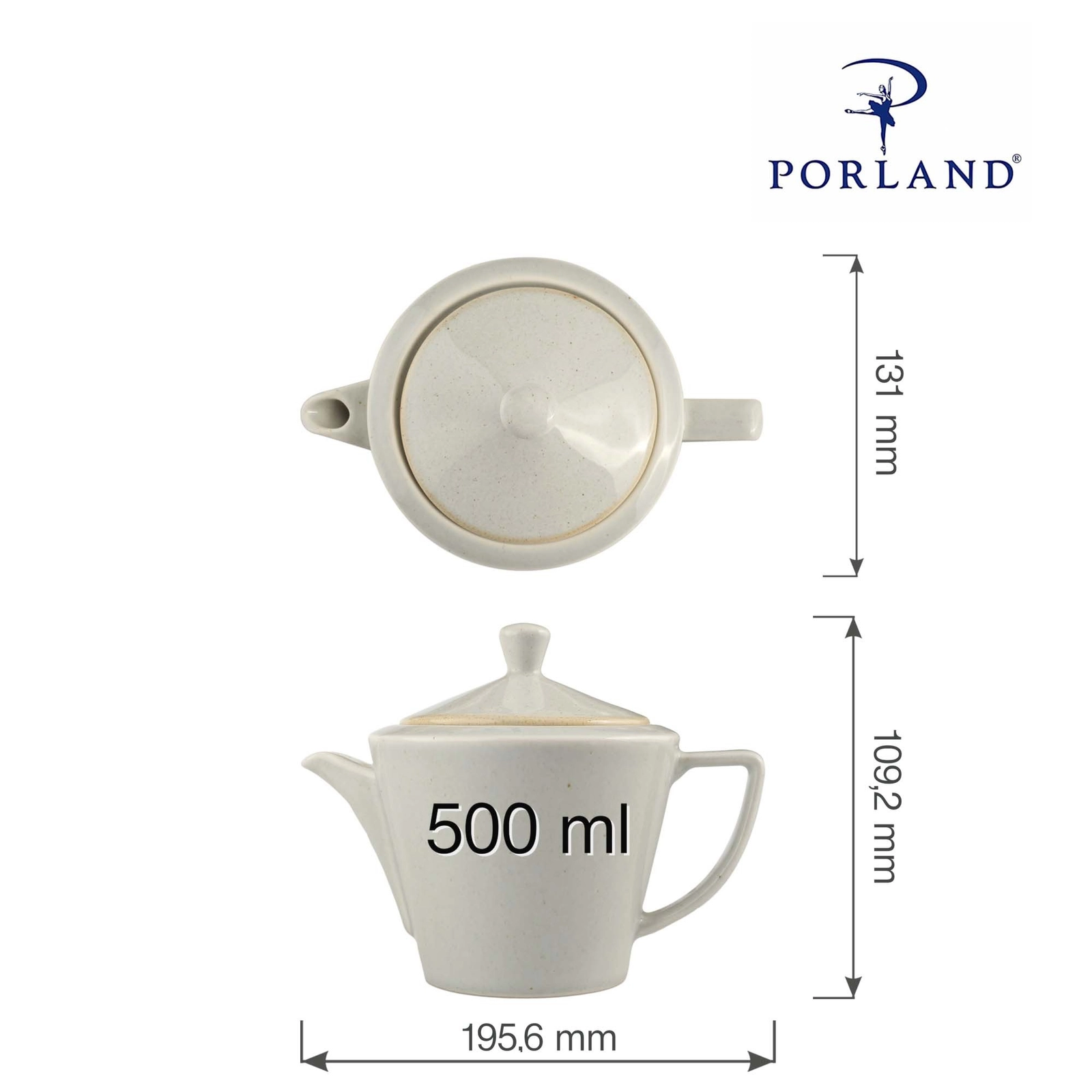 Dzbanek do herbaty, 500 ml | PORLAND, Seasons Ashen
