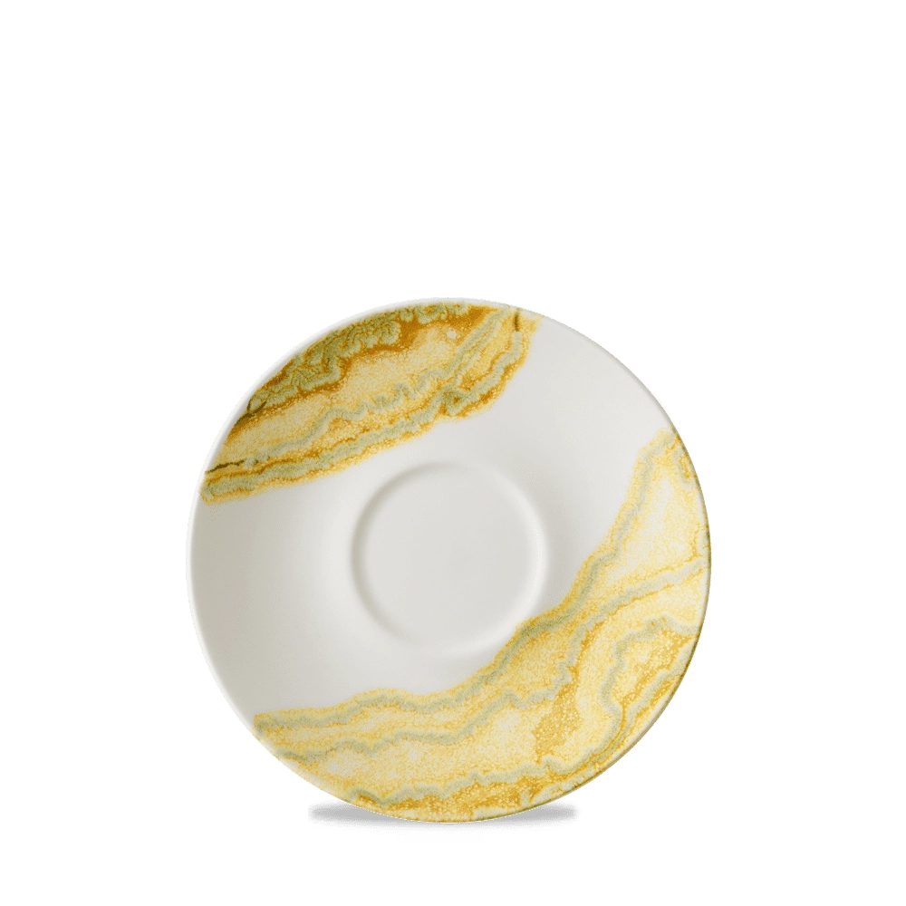 Spodek do cappuccino, Ø160 mm | CHURCHILL, Tide Gold