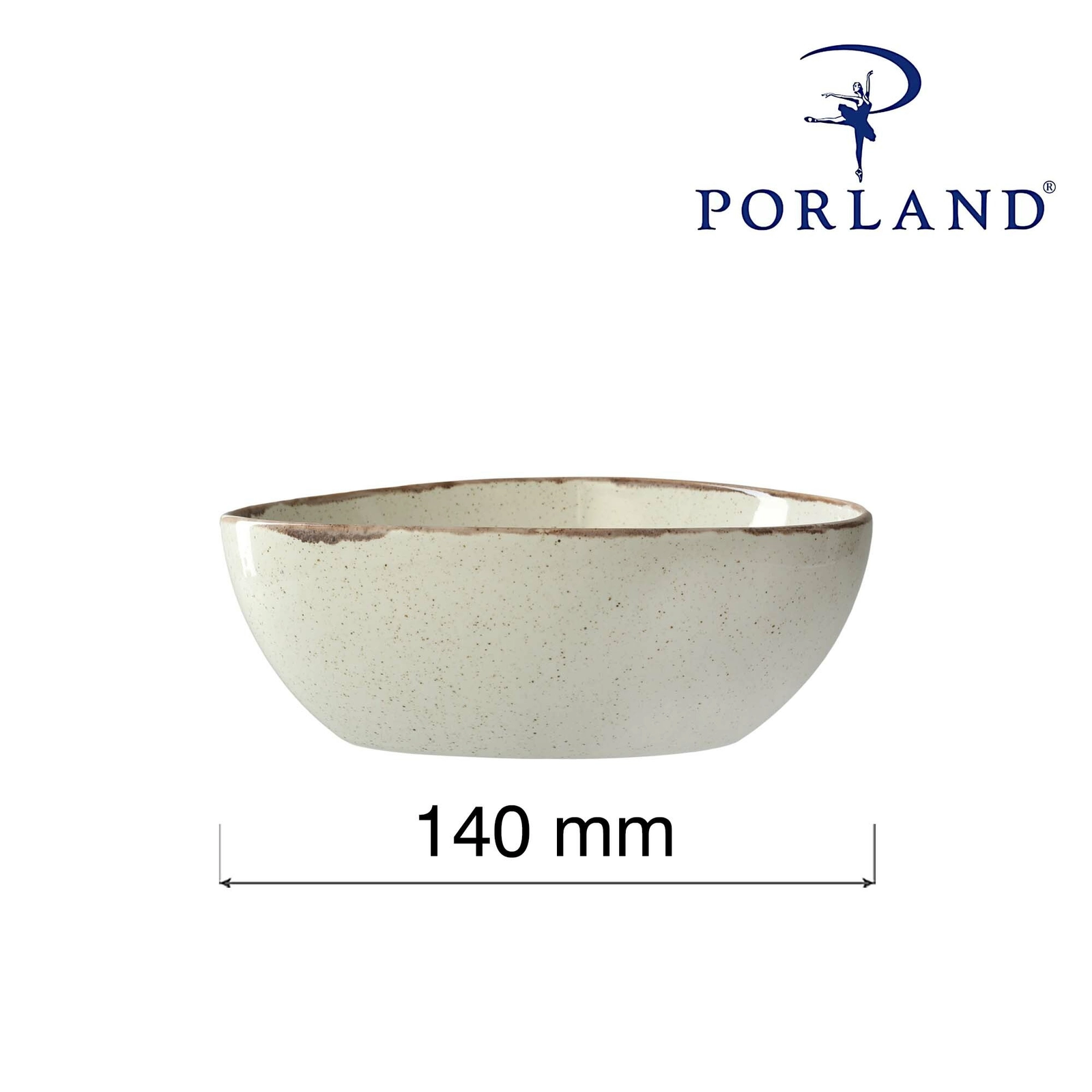 Miska trójkątna, 140 mm, beżowa | PORLAND, Seasons Sand