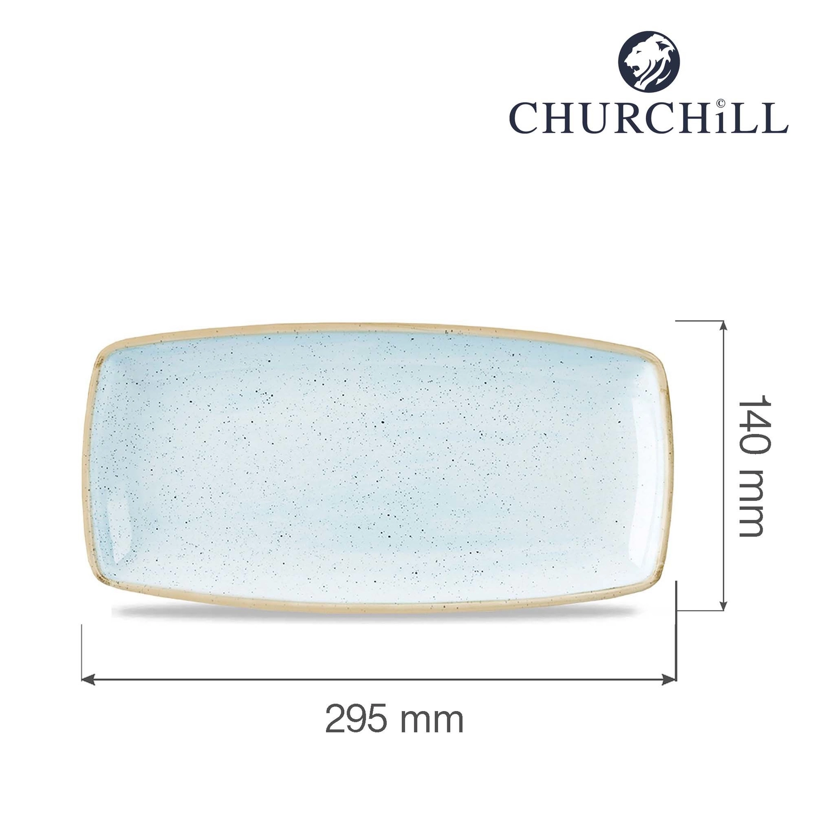 Półmisek, 295x140 mm | CHURCHILL, Stonecast Duck Egg Blue