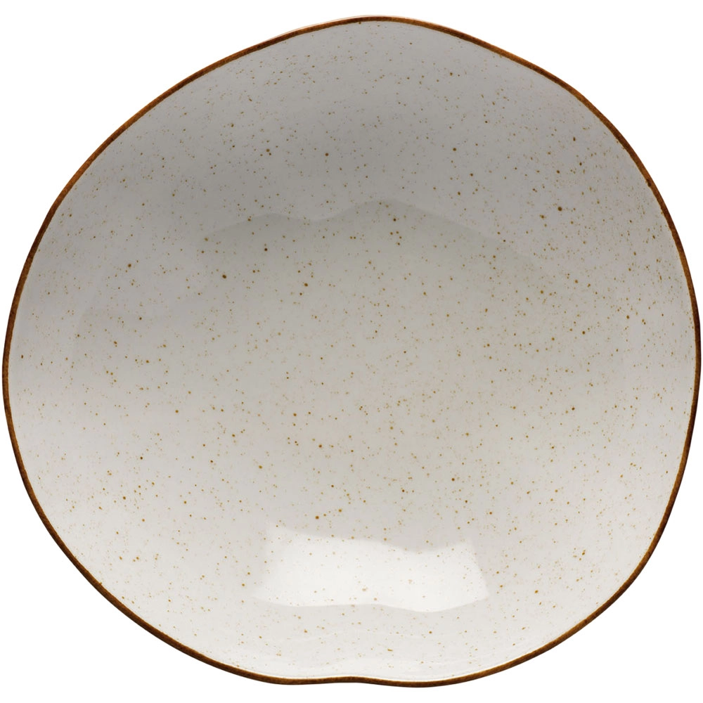 Salaterka z porcelany Ø285 mm, beżowa | LUBIANA, Stone Age