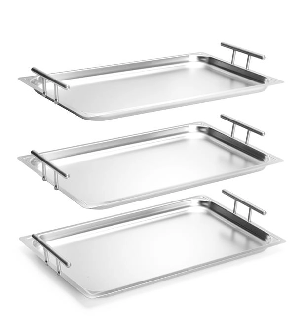 Taca do serwowania GN 1/1 530x325 mm ze stali nierdzewnej | HENDI, 809181