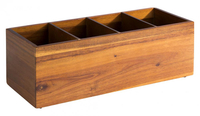 Skrzynka 60×140×125 mm z drewna akacjowego z 4 przegródkami | APS, Woody