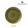 Talerz płytki, Ø217 mm | CHURCHILL, Stonecast Plume Green
