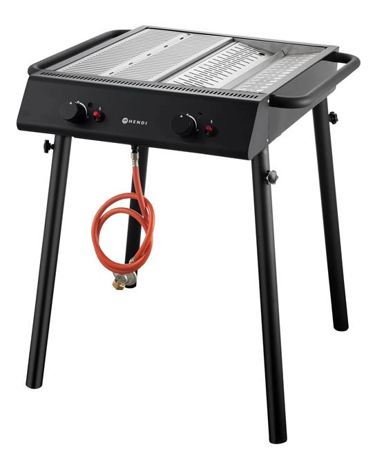 Grill gazowy Xantos Black 9,5 kW, 770x710x870 mm | HENDI, 148631