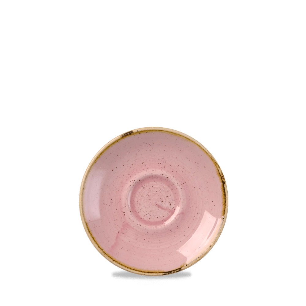 Spodek do filiżanki do espresso Ø120 mm, różowy | CHURCHILL, Stonecast Petal Pink