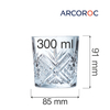 Szklanka, 300 ml, ⌀67.5×134 mm | ARCOROC, Broadway