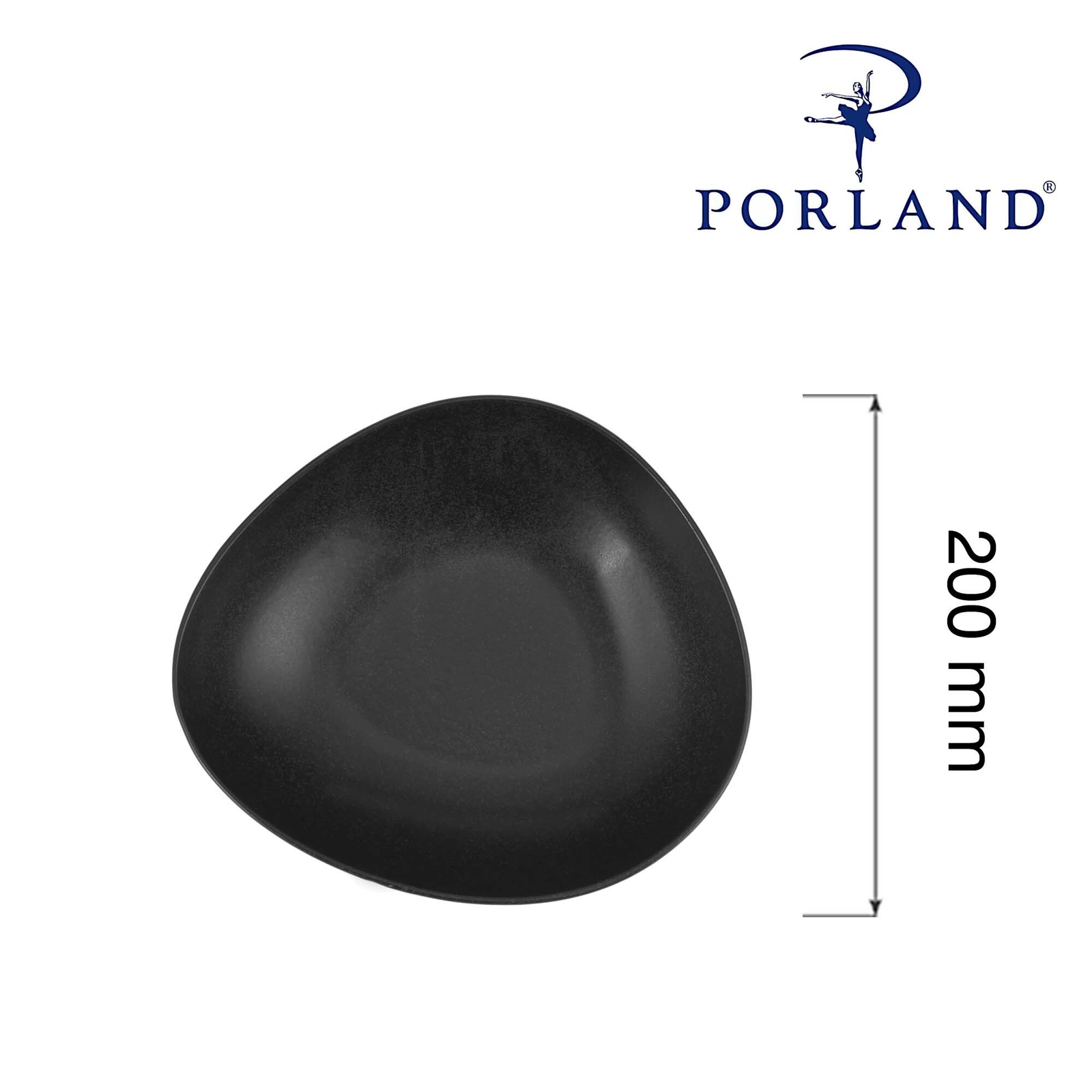 Miska trójkątna, 200 mm, czarna | PORLAND, Seasons Coal