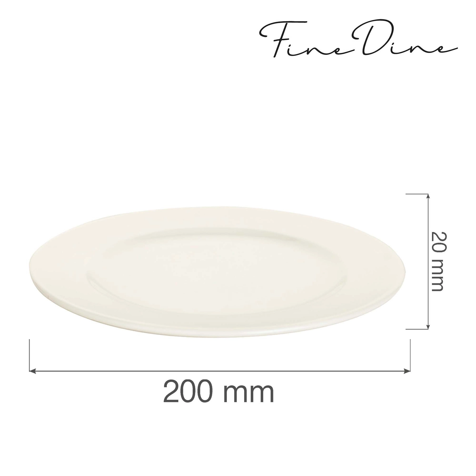 Talerz płytki, Ø200 mm | FINE DINE, Crema