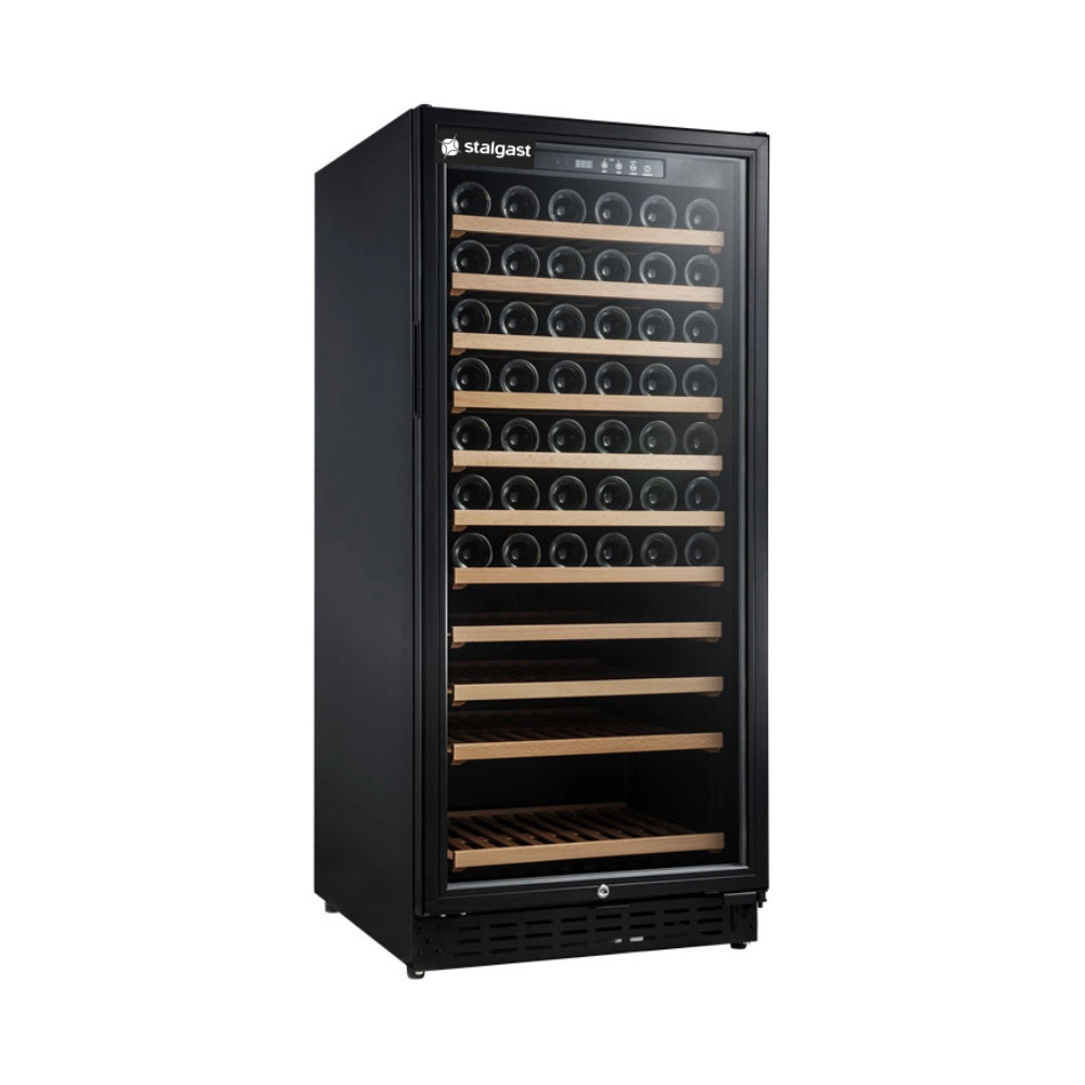 Chłodziarka do wina z zamkiem, 280 l, czarna, 595x680x1354 mm | STALGAST, 881240
