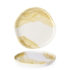 Talerz z wysokim rantem o organicznym kształcie, Ø250 mm | CHURCHILL, Tide Gold