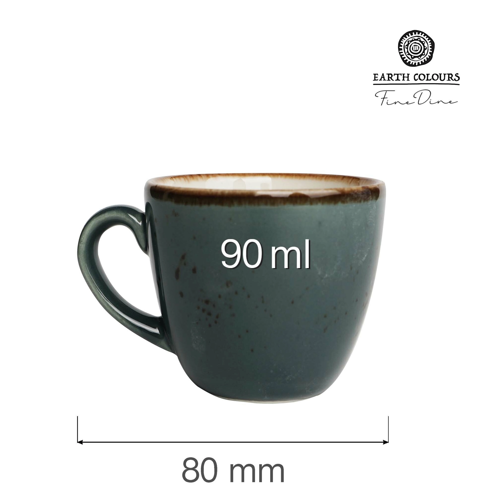 Filiżanka do espresso, 90 ml, szara | FINE DINE, Arando