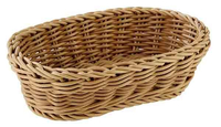 Koszyk owalny z polipropylenu 190x120x60 mm, beżowy | APS, Profi Line