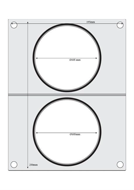 Matryca do zgrzewarki, 2x pojemnik do zupy ø115 mm | HENDI, 805633