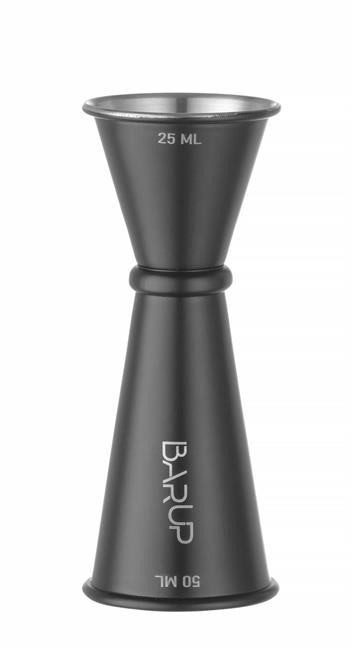 Jigger – miarka barmańska 25/50 ml, czarny, ⌀44x110 mm | BARUP, 596654