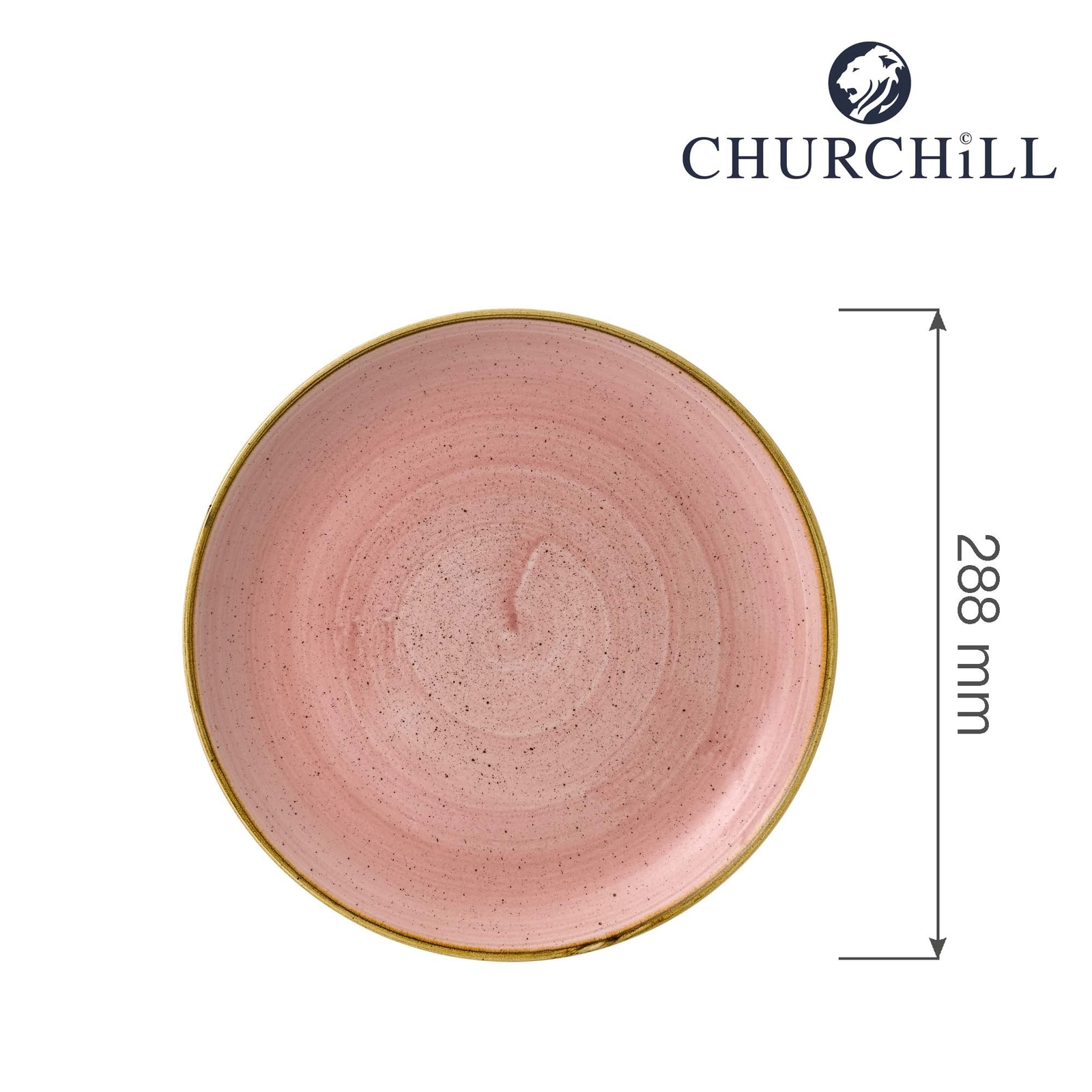 Talerz płytki, Ø288 mm | CHURCHILL, Stonecast Petal Pink