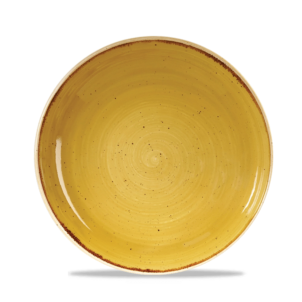 Miska coupe, Ø248 mm, 1136 ml | CHURCHILL, Stonecast Mustard Seed Yellow