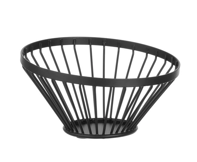 Koszyk na owoce, ⌀150x80 mm, czarny | HENDI, 427095
