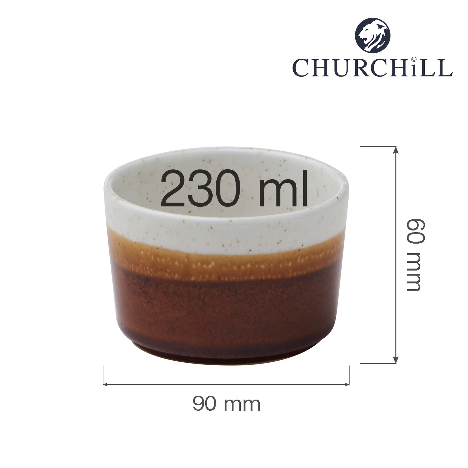 Miska 90×60 mm | CHURCHILL, Nourish Siena Barley White