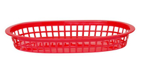 Koszyk do pieczywa, owalny, 275x175x38 mm, czerwony, 6 szt. | HENDI, 426319