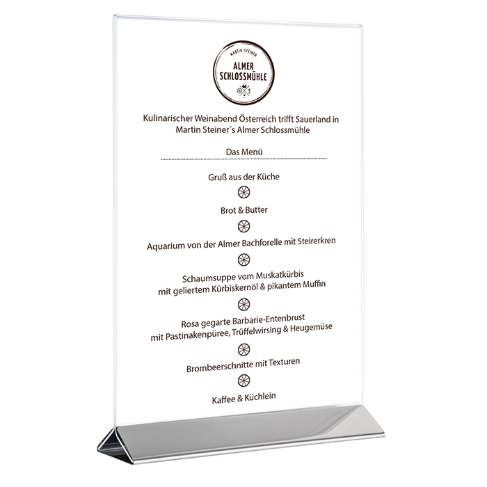 Stojak do menu, 105x70x170 mm | APS, 71521