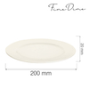 Talerz płytki, Ø200 mm | FINE DINE, Crema