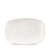 Talerz podłużny szefa kuchni, 240×160 mm | CHURCHILL, Stonecast Barley White