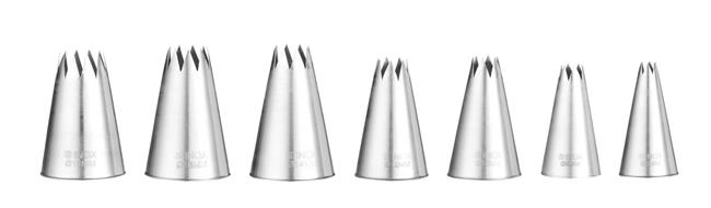 Końcówki do rękawów karbowane, zestaw 7 szt. | HENDI, 551714