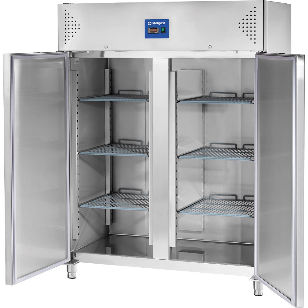 Szafa mroźnicza 2-drzwiowa ze stali nierdzewnej na nóżkach, GN 2/1, 1300 l, 1340×680×1400 mm | STALGAST, 830147