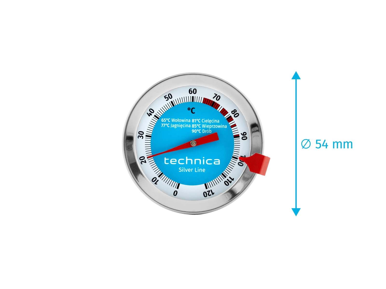 Termometr do mięsa od 0 do 120°C | TECHNICA, Silver Line