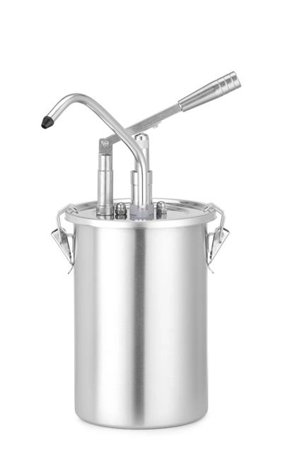 Pojemnik ze stali nierdzewnej do sosów z dyspenserem, 4,5 l, ⌀180x420 mm | HENDI, 558102