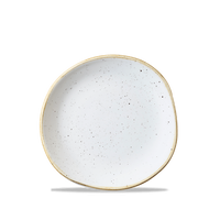 Talerz okrągły o organicznym kształcie, Ø190 mm | CHURCHILL, Stonecast Barley White