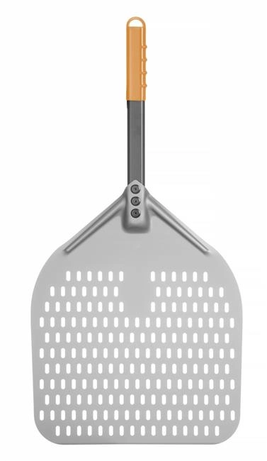 Łopata do pizzy perforowana, kwadratowa, z krótką rączką, aluminiowa, 660×300 mm | HENDI, 618073