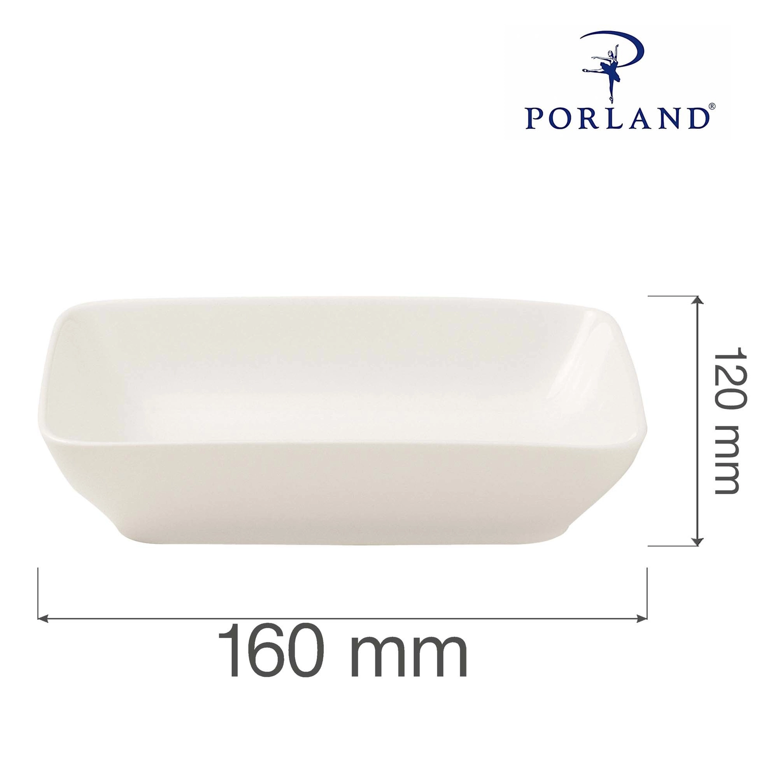 Półmisek do przystawek, 160×120 mm | PORLAND, Dove