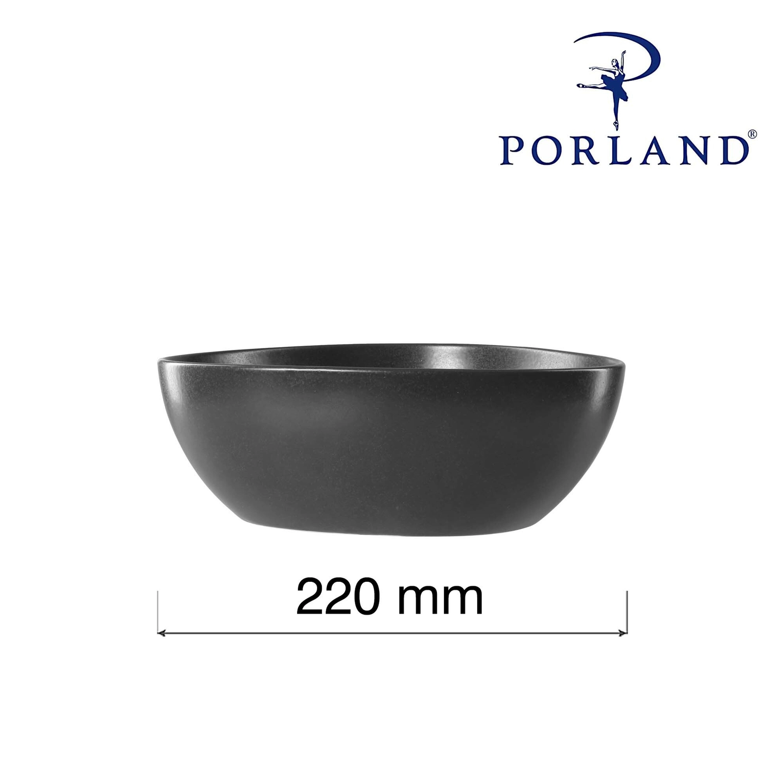 Miska trójkątna, 220 mm, czarna, grafitowa | PORLAND, Seasons Coal