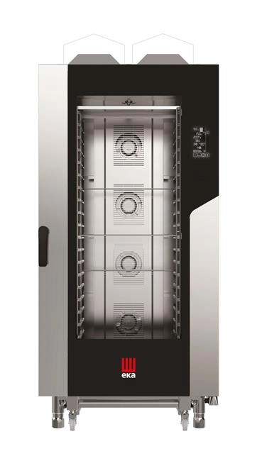 Piec konwekcyjno-parowy 20×GN 1/1, gazowy, 30 kW, 930×1160×2060 mm | TECNOEKA, Millennial Black Mask