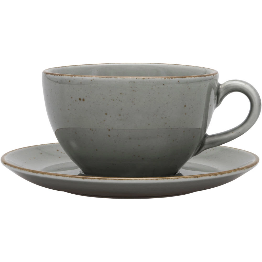 Spodek do filiżanki 390267 Aida z porcelany 160 mm, szary | LUBIANA, Art