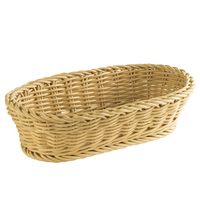 Koszyk owalny z polipropylenu 280x160x80 mm, jasnobeżowy | APS, Profi Line